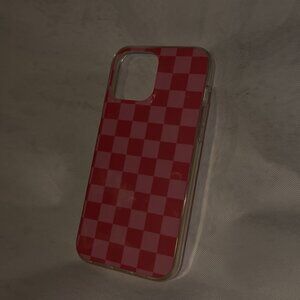 Pink Checkerboard iPhone Pro Max Case USED